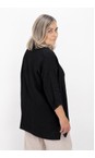 Amazing Woman Black  Finty X Black Oversized Linen Shirt  