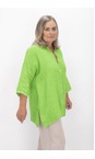 Amazing Woman Bright Green Finty X Oversized Linen Shirt  