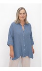 Amazing Woman Denim Finty X Denim Oversized Linen Shirt  