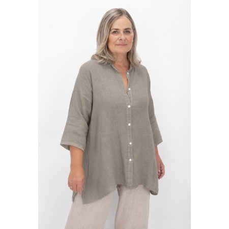 Amazing Woman Finty X Fango Linen Shirt - Brown