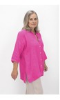 Amazing Woman Fuchsia Finty X Fuchsia Oversized Linen Shirt  