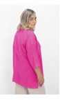 Amazing Woman Fuchsia Finty X Fuchsia Oversized Linen Shirt  