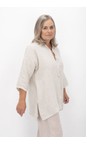 Amazing Woman Natural Finty X Natural Linen Shirt  