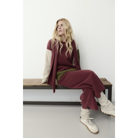 Henriette Steffensen Bordeaux Fleece Crop Trouser - Purple