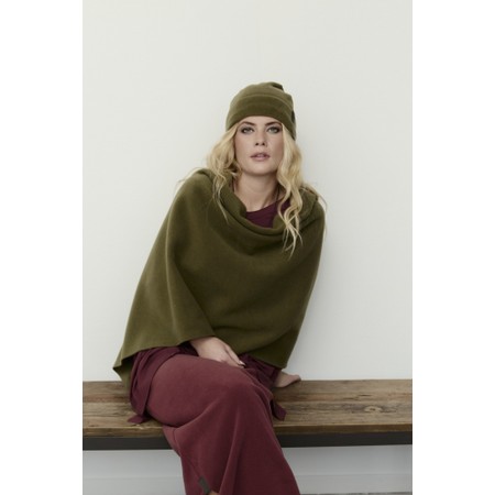 Henriette Steffensen Classic Moss Plain Fleece Beanie Hat - Green