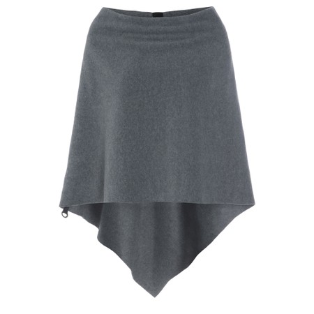 Henriette Steffensen Recycled Fleece Grey Relaxed Poncho - Grey