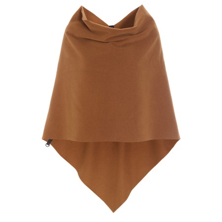 Henriette Steffensen Recycled Fleece Rust Relaxed Poncho - Red