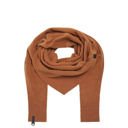 Henriette Steffensen Recycled Fleece Rust  Triangle Scarf - Red