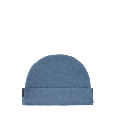 Henriette Steffensen Classic Dusty Blue Plain Fleece Beanie Hat - Blue