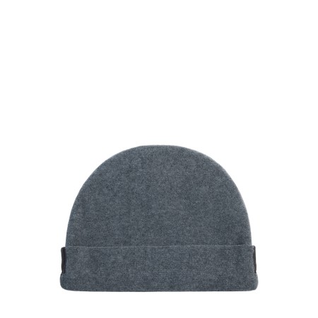 Henriette Steffensen Classic Grey Plain Fleece Beanie Hat - Grey
