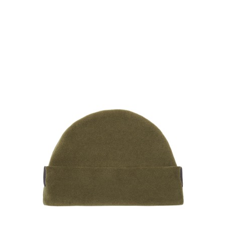 Henriette Steffensen Classic Moss Plain Fleece Beanie Hat - Green