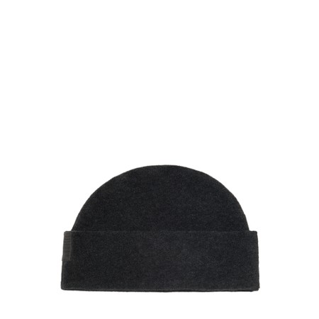 Henriette Steffensen Classic Soft Black Plain Fleece Beanie Hat - Black