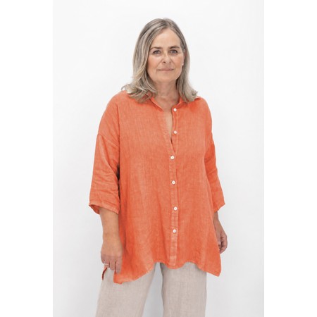 Amazing Woman Finty X Papaya Linen Shirt - Orange