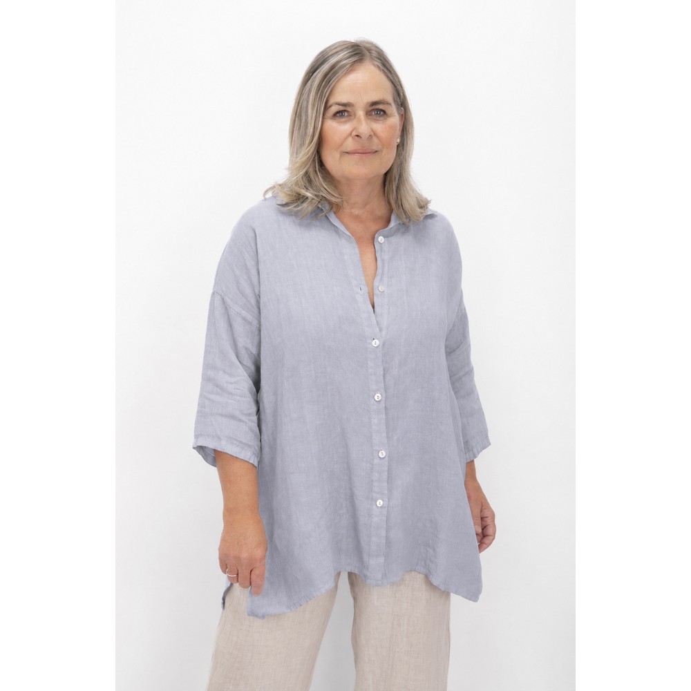 Amazing Woman Finty X Pearl Oversized Linen Shirt Pearl