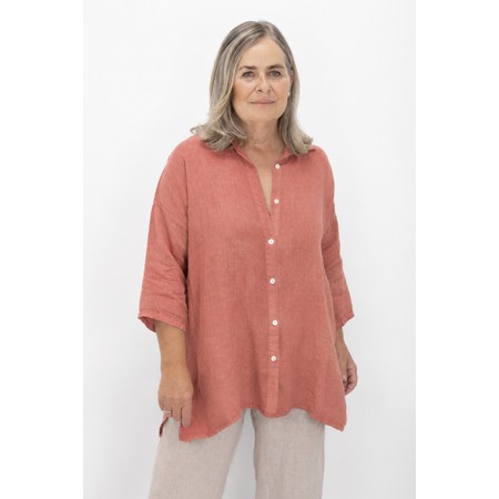 Amazing Woman Finty X Pepper Pink Linen Shirt - Pink