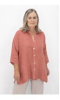Amazing Woman Pepper Pink Finty X Pepper Pink Linen Shirt  