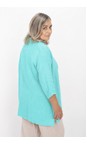 Amazing Woman Turquoise Finty X Turquoise Linen Shirt  