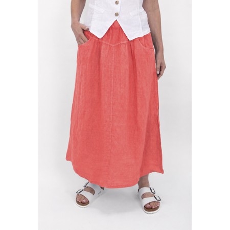 Amazing Woman Orla Coral Linen Skirt - Orange