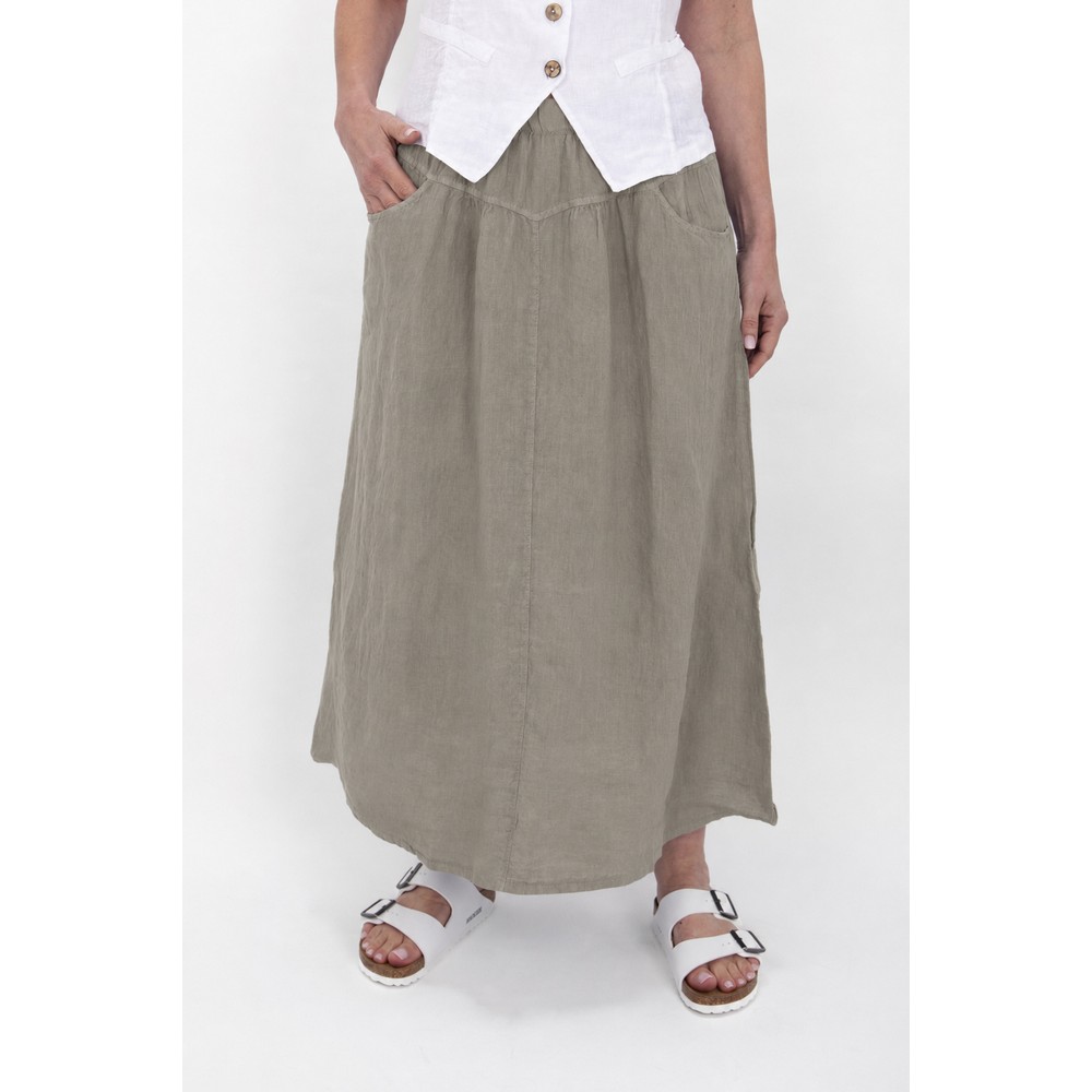 Amazing Woman Orla Fango Linen Skirt Fango