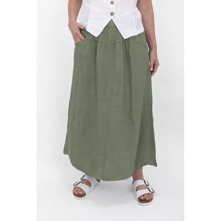 Amazing Woman Orla Khaki Linen Skirt - Green