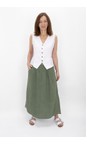 Amazing Woman Khaki Orla Khaki Linen Skirt  