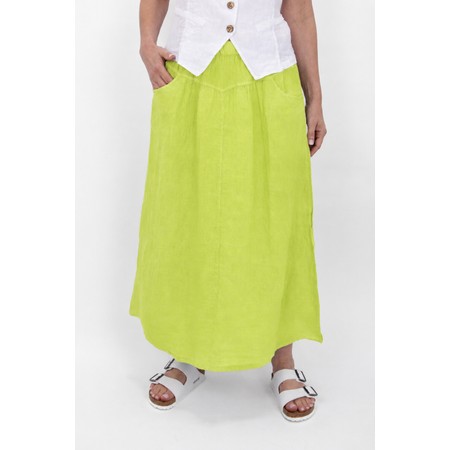 Amazing Woman Orla Lime Linen Skirt - Green