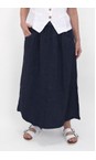 Amazing Woman Navy Orla Navy Linen Skirt  
