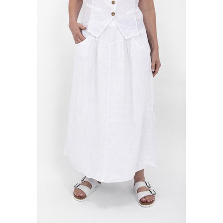 Amazing Woman Orla White Linen Skirt - White