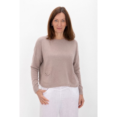 Amazing Woman Jodie Antique Rose Front Pocket Supersoft Knit Jumper - Pink