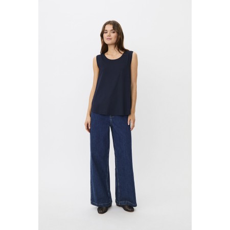 Masai Clothing MaElisa Navy Basic Top - Blue