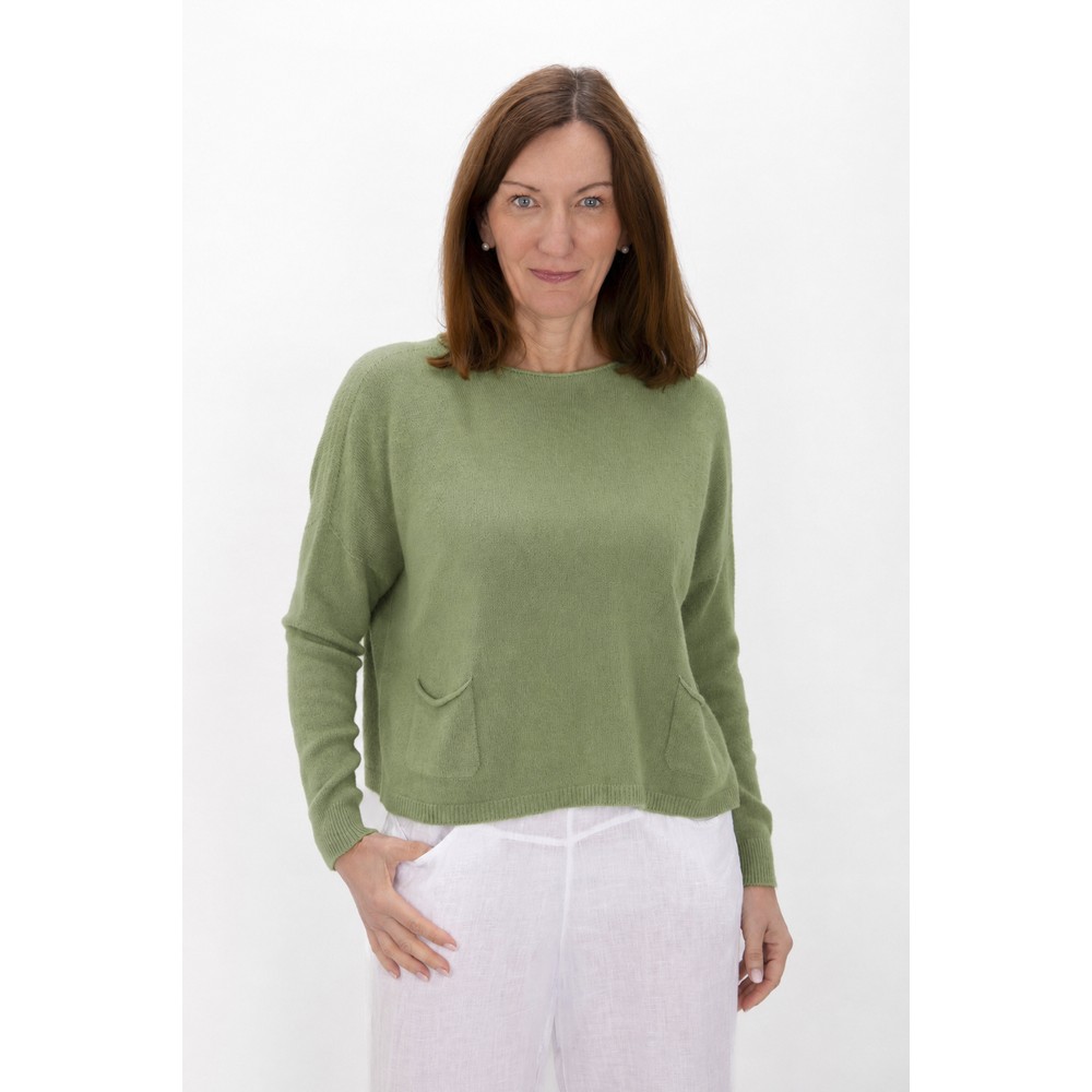 Amazing Woman Jodie Apple Front Pocket Supersoft Knit Jumper Apple