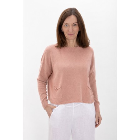 Amazing Woman Jodie Blusher Front Pocket Supersoft Knit Jumper - Pink