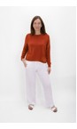 Amazing Woman Burnt Orange Jodie Burnt Orange Front Pocket Supersoft Knit Jumper  