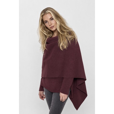Henriette Steffensen Recycled Fleece Bordeaux Relaxed Poncho - Purple