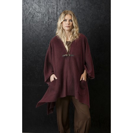 Henriette Steffensen Fleece Poncho Throwover - Purple