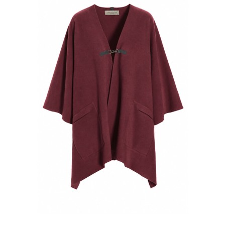Henriette Steffensen Fleece Poncho Throwover - Purple