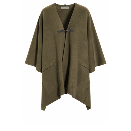 Henriette Steffensen Moss Fleece Poncho Throwover - Green