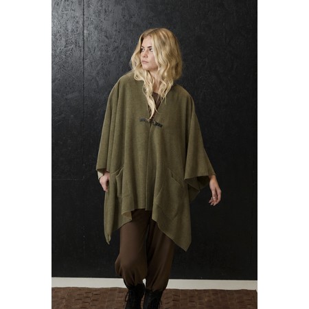 Henriette Steffensen Moss Fleece Poncho Throwover - Green