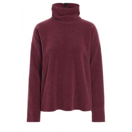 Henriette Steffensen Bordeaux Polo Neck Fleece Top - Purple