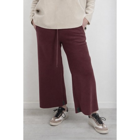 Henriette Steffensen Bordeaux Fleece Crop Trouser - Purple