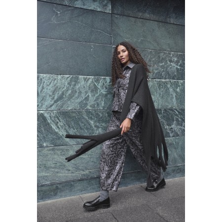 NOEN Pinstripe Sequin Shirt - Grey