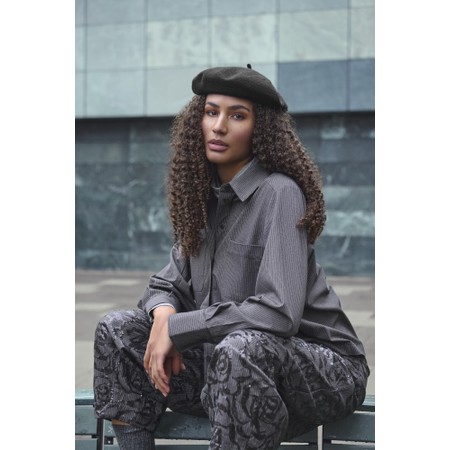 NOEN Pinstripe Double Pocket Shirt - Grey