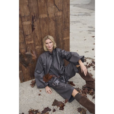 NOEN Leather Bomber Style Jacket - Brown