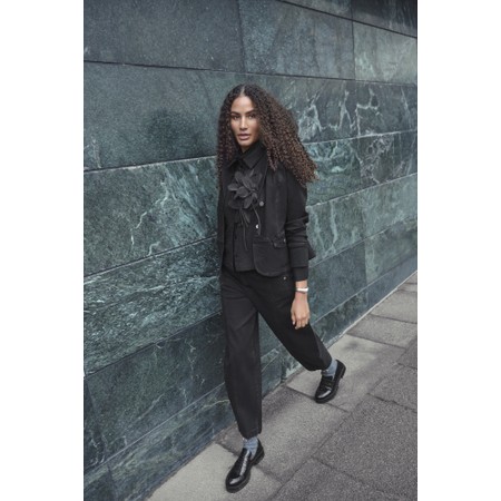 NOEN Applique Flower Shirt - Black
