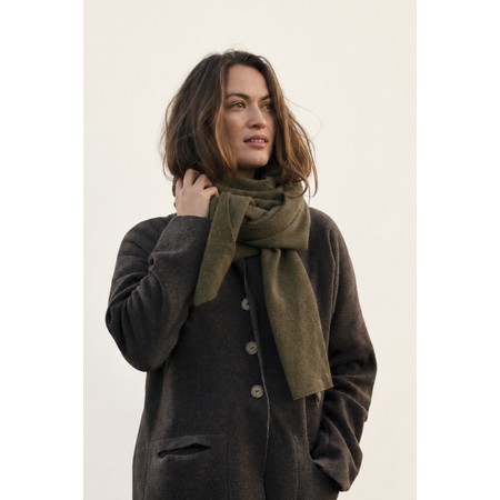 Henriette Steffensen Recycled Fleece Moss Triangle Scarf - Green