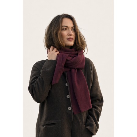 Henriette Steffensen Recycled Fleece Bordeaux Triangle Scarf - Purple