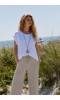 Henriette Steffensen White  White Jersey T-shirt with Necklace  