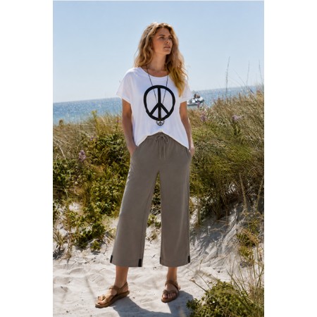 Henriette Steffensen Wide Leg Jersey Trouser - Grey