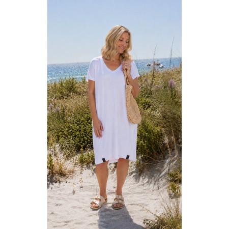 Henriette Steffensen V Neck Jersey Dress - White