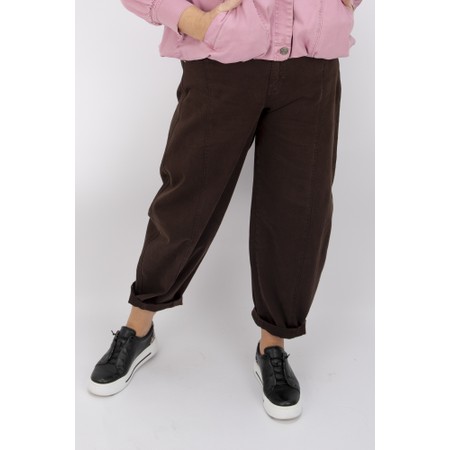 NOEN Dark Brown Barrel Leg Jeans - Brown